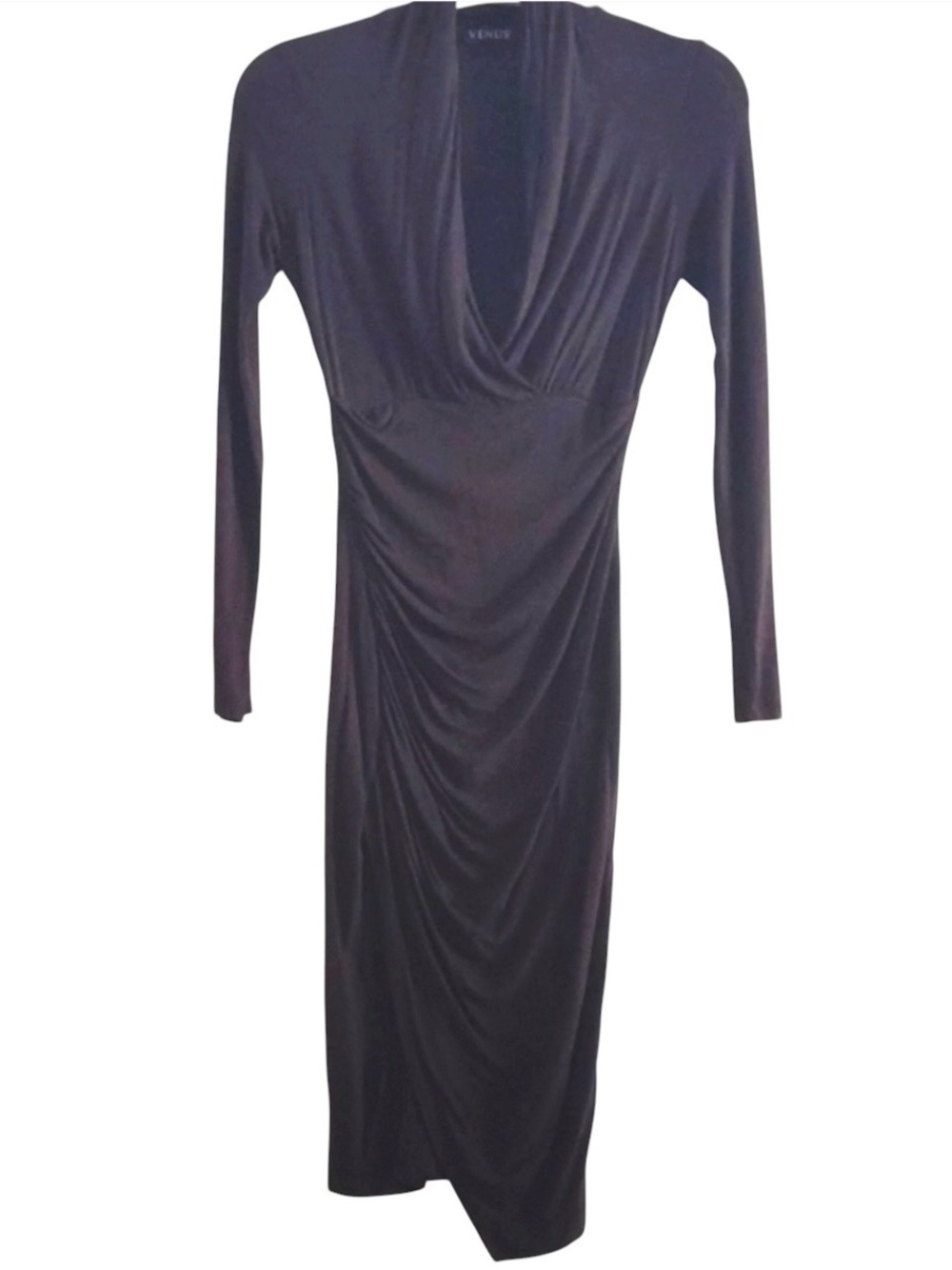 Venus Bodycon Wrap Dress in Black XS